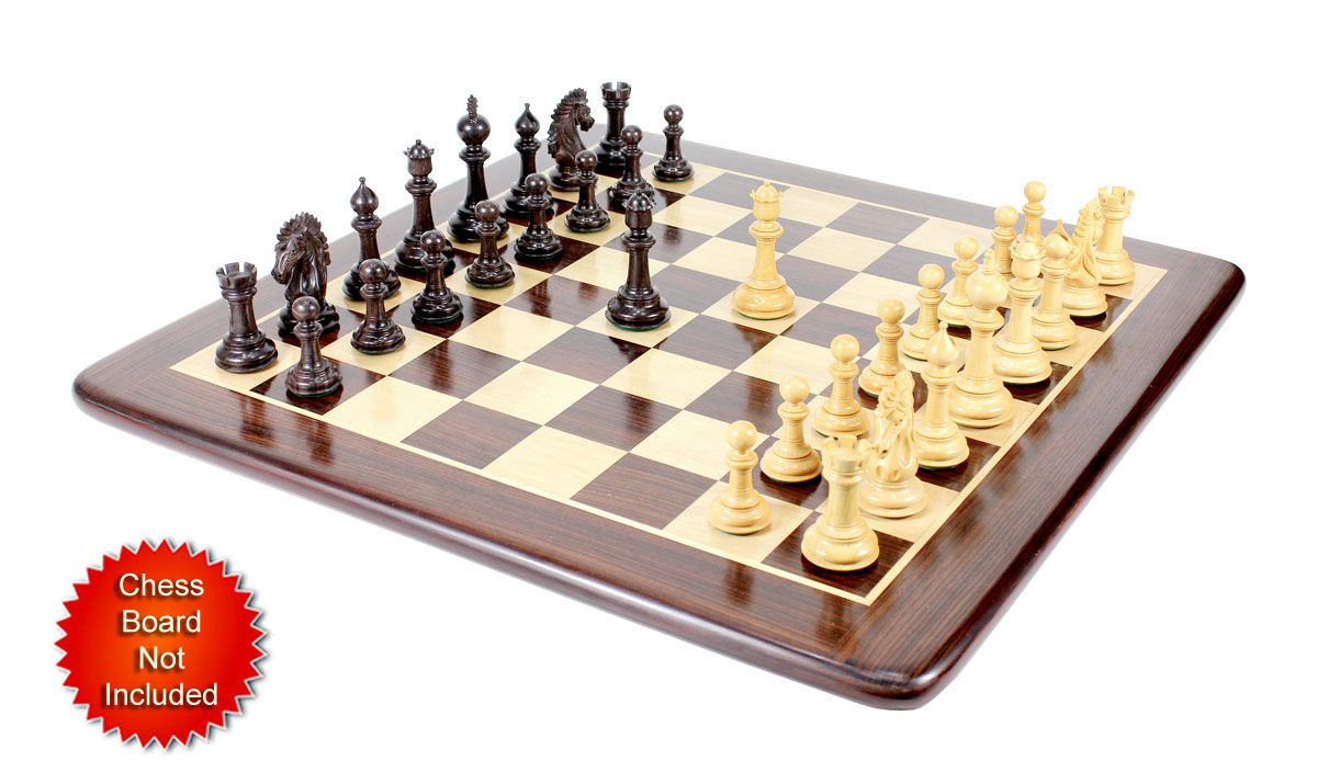 34 Chess Pieces placed on flat Chess board